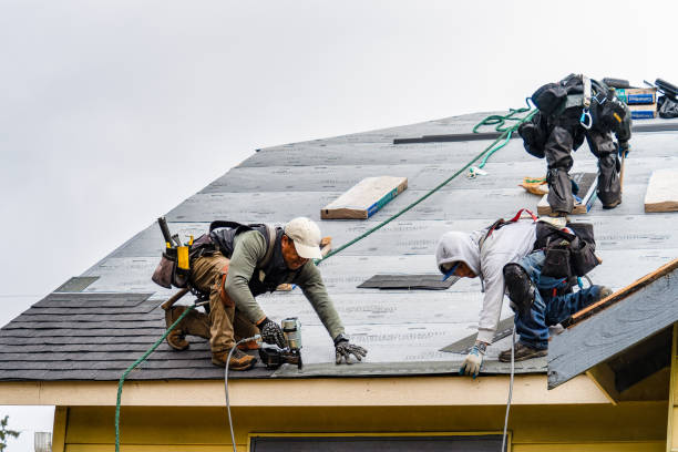 Professional Emergency Roof Repair technician working in Bernhards Bay, NY